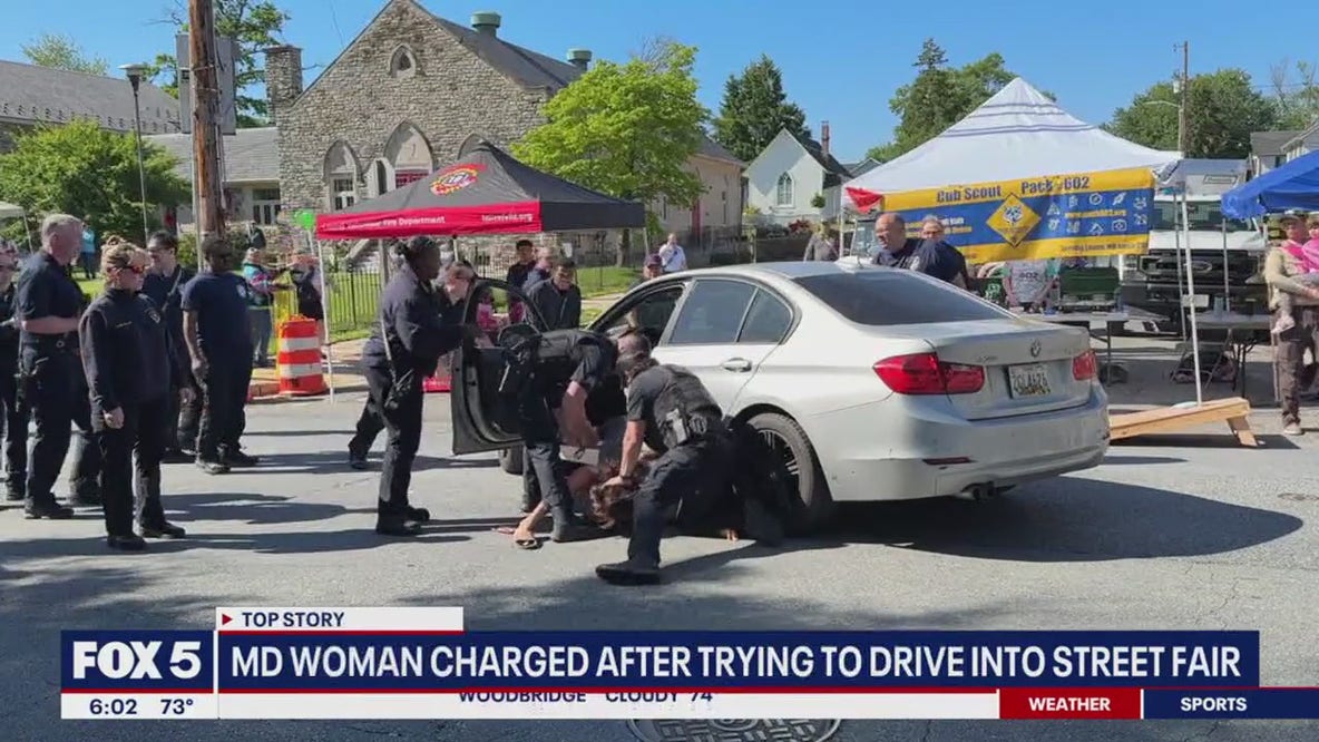 Maryland woman charged after trying to drive through street fair